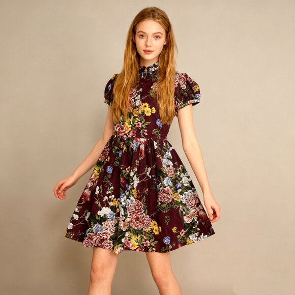 $498 NWOT SEE BY CHLOÉ Floral Print Cotton Multicolor Dress Size 40 - Picture 1 of 13